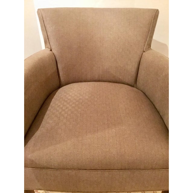 2010s Kravet Transitional Chocolate Brown Tarragona Lounge Chair For Sale - Image 5 of 7