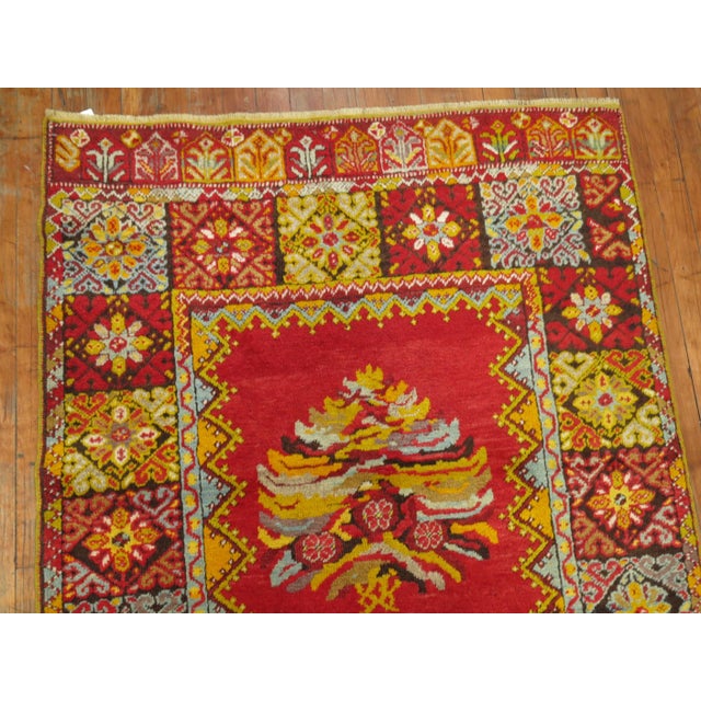 Early 21st Century Early 21st Century Bright Floral Turkish Runner - 3'5" x 12' For Sale - Image 5 of 6