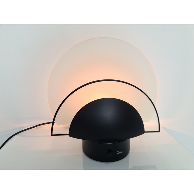 Postmodern Black Table Lamp by Leonardo Marelli for Estiluz, 1980s For Sale - Image 9 of 10