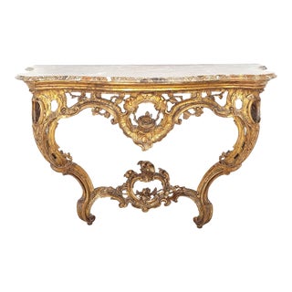 Louis XV Giltwood Console, Italy, 18th Century For Sale