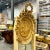 Baroque Style Gold Leaf Floor Mirror – Ornate Carved Off-White/Beige For Sale - Image 4 of 7