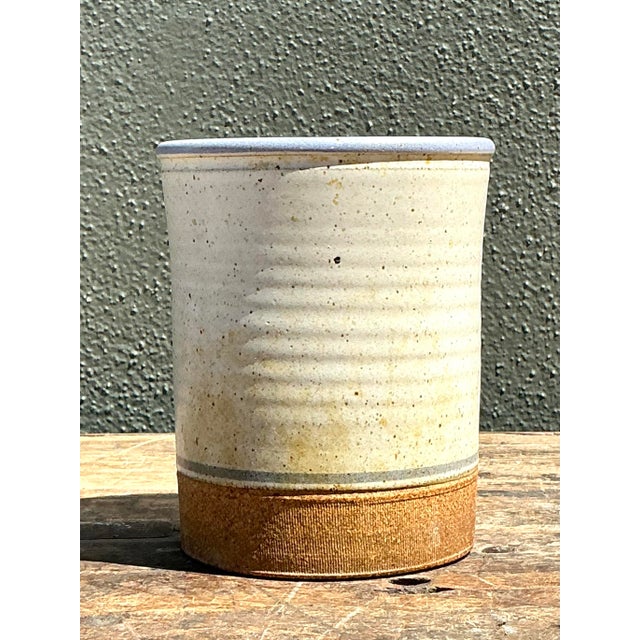 Late 20th Century Vintage Original Studio Pottery Vase For Sale - Image 5 of 12