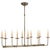 Modern Chapman & Myers for Visual Comfort Signature Linear Branched Chandelier in Antique Nickel For Sale - Image 3 of 4