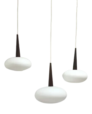 Dutch Pendant Lamps by Louis C. Kalff for Philips, 1960s, Set of 3