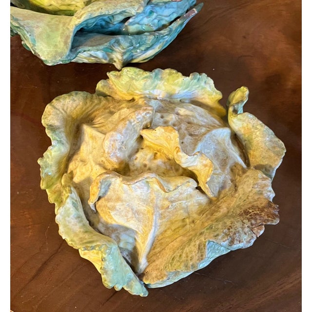 Ceramic Antique 18th Century French Faience Lettuceware Cabbage Soup Tureen For Sale - Image 7 of 13