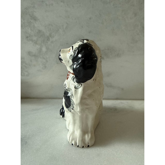 Antique Staffordshire Style Ceramic Spaniel Figurine For Sale In Austin - Image 6 of 12