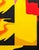 Emmanuel Araujo "Spark" Contemporary Colorful Yellow & Red Geometric Hard-Edge Abstract Painting, 2024 For Sale