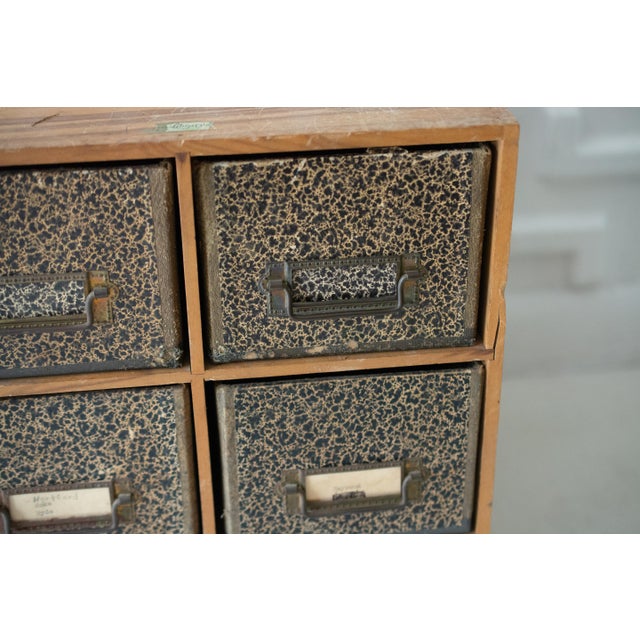 1960s Midcentury Apothecary Card Catalog Cabinet For Sale - Image 6 of 11