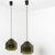 Swedish Green Tinted Glass & Brass Pendant Lamp attributed to Carl Fagerlund for Orrefors, 1960s For Sale - Image 6 of 18