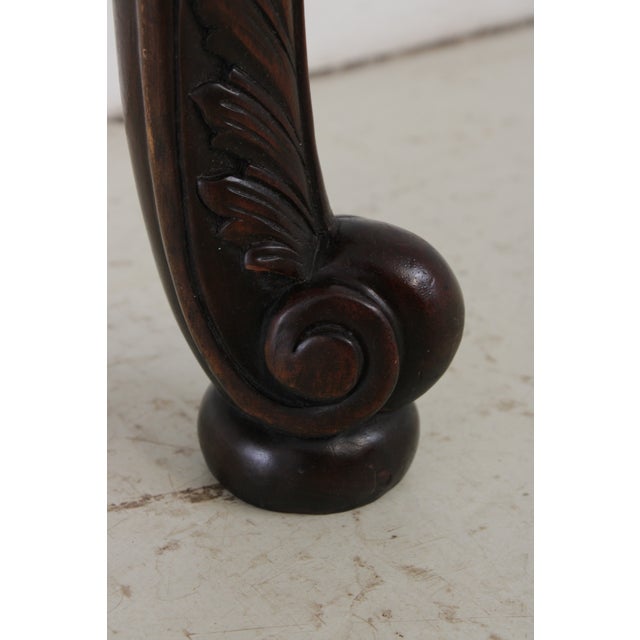 Maitland Smith Mahogany Louis XV Style Console Table For Sale - Image 13 of 15