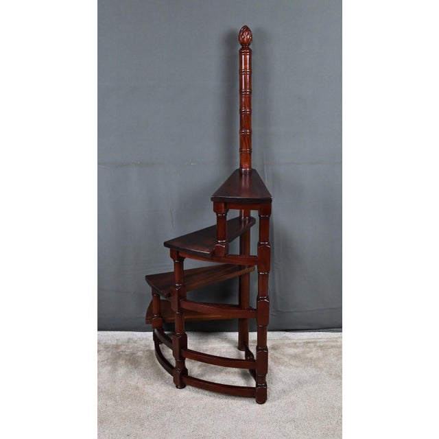 20th Century Victorian Mahogany Library Step Stool, England For Sale - Image 17 of 18