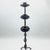 Hand Forged Iron Candelabra Set of 3 (101-121cm) Antique Copper Finish Heavy Rope Twist Stem with Openwork Cage Detail For Sale - Image 6 of 8