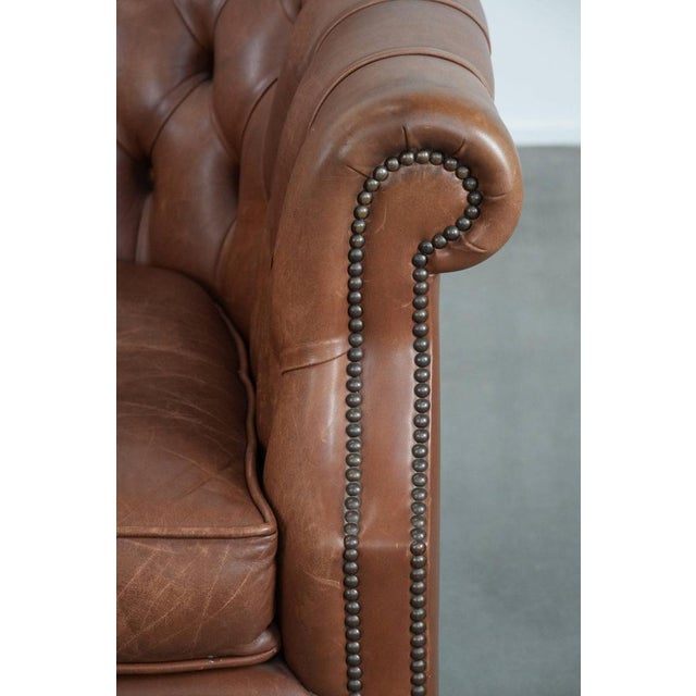 Chesterfield Club Chair in Leather For Sale - Image 10 of 14