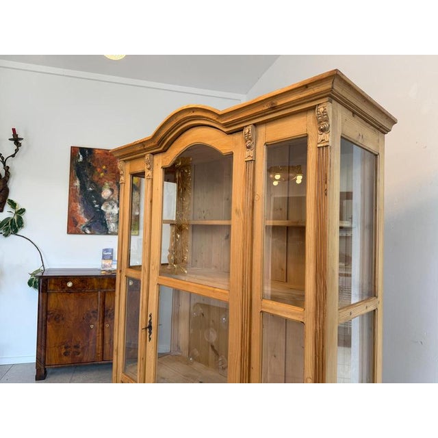 Wood Rustic Display Cabinet in Natural Wood, 1970s For Sale - Image 7 of 13