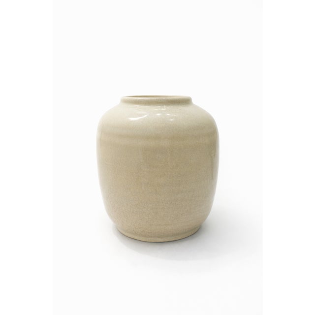 Beige Art Deco Beige Ceramic Vase by Pieter Groeneveldt, 1930 For Sale - Image 8 of 8
