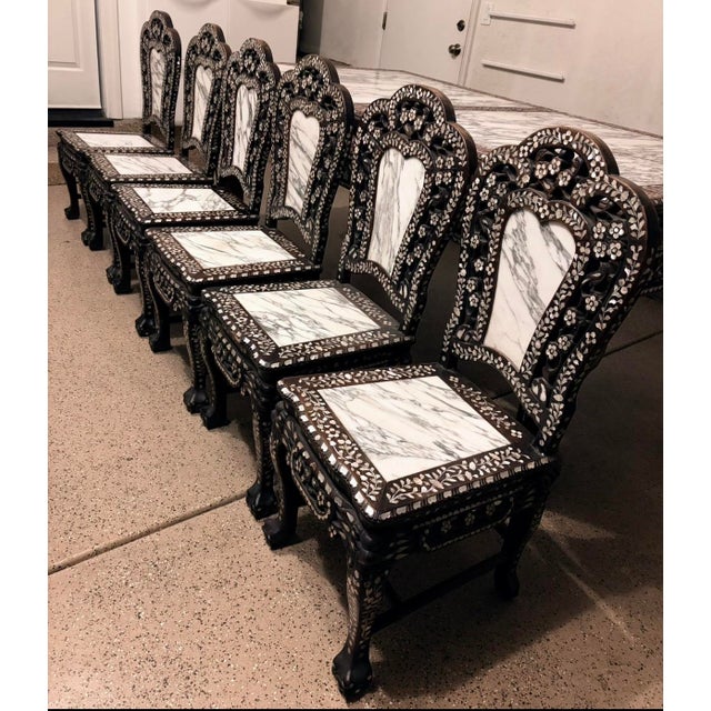 For sale is a stunning vintage Chinese export dining set (mid-20th century, circa 1950s-1970s), crafted from solid...