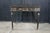 Late 20th Century Vintage Chinoiserie Black Lacquered Floral Bird Writing Desk Library Table 35" For Sale - Image 5 of 18