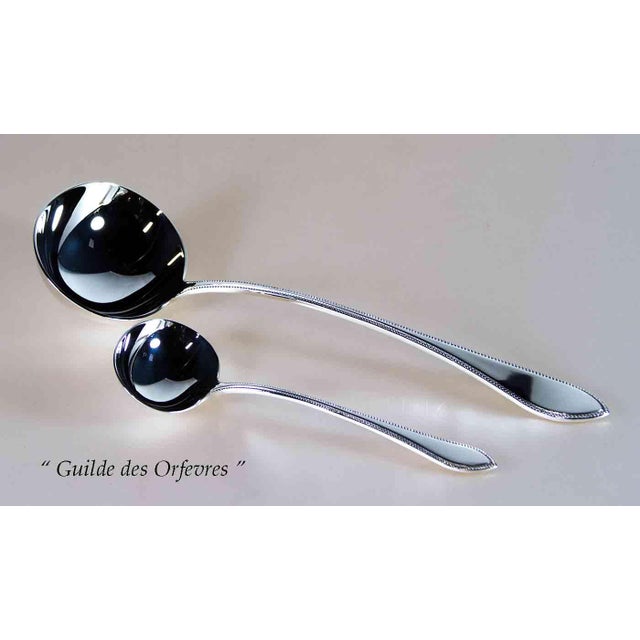 1970s New Silver Flatware Set for 12- 119 Pieces Sheffield Finest Fine Bead Pattern Complete Flatware Set for 12 - 119 Pieces For Sale - Image 11 of 16