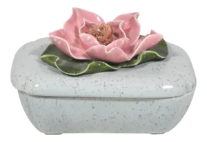 1960s Mid Century Modern Flower Top Box