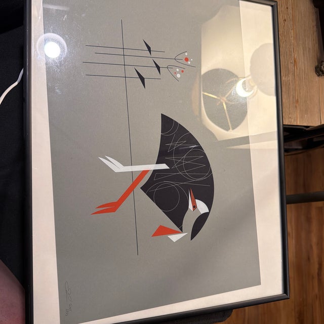 1974 Charley Harper "Tall Tail" Serigraph (Edition 64/100) Presented on Its Original, Oversized 20" X 15" Portfolio Card Stock For Sale In Tampa - Image 6 of 9