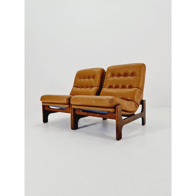 Mid-Century Armchairs in Leather and Walnut Wood, Sweden, 1960s For Sale - Image 9 of 11
