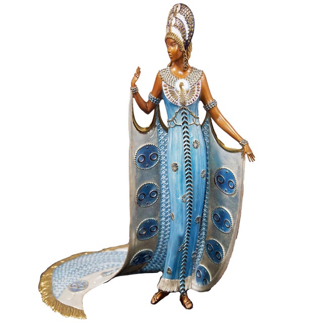 Art Nouveau Iras Limited Edition Bronze Statuette By Erte Chairish