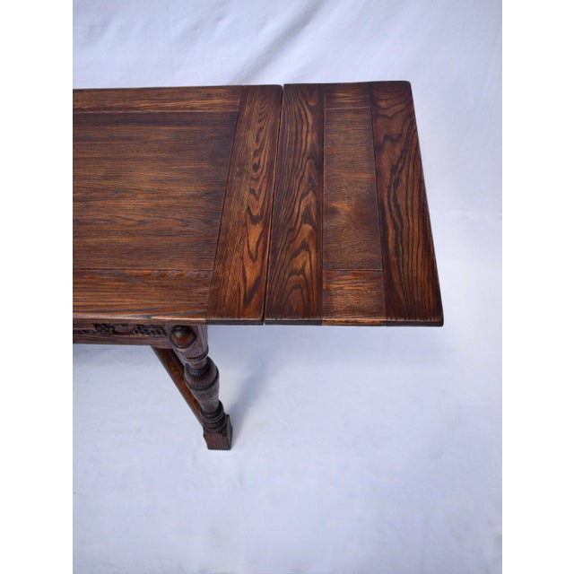 Jamestown Lounge Feudal Oak Dining Table For Sale - Image 10 of 12