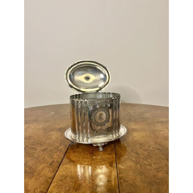 Antique Victorian Silver-Plated Biscuit Barrel, 1880 For Sale - Image 7 of 8
