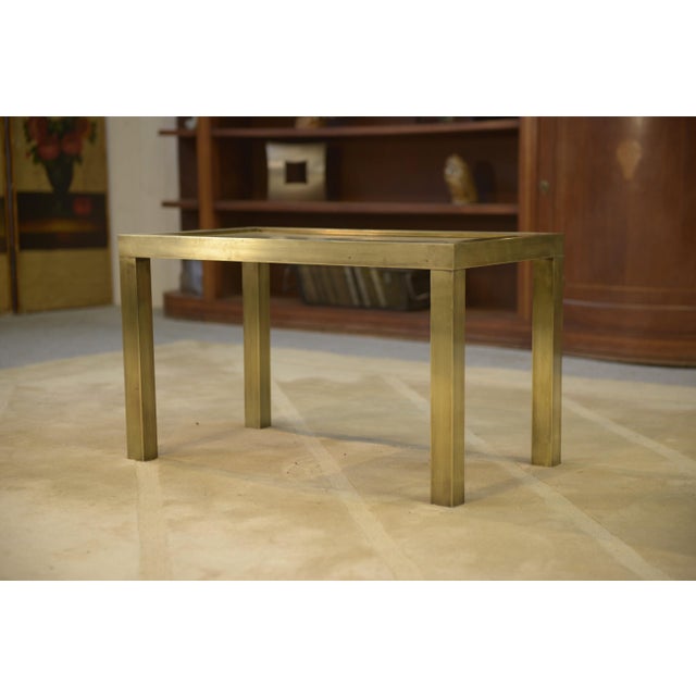 Brass Coffee Table attributed to Willy Daro, 1970s For Sale - Image 3 of 8
