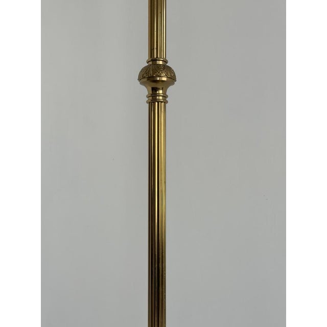 Vintage Brass Coat Rack with Rotating Crown and Fluted Column, 1960s For Sale - Image 16 of 18