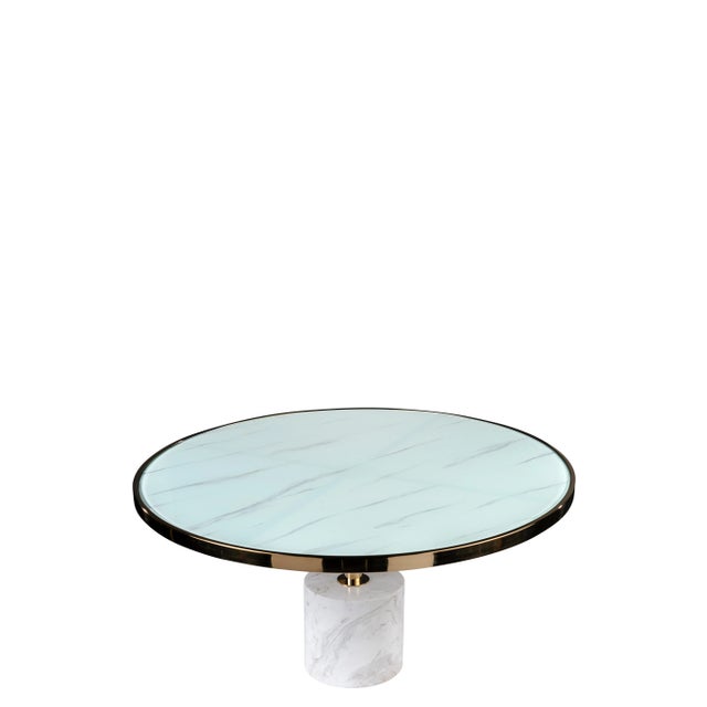 Kaia Marble Base Coffee Table Set, Set of 3 | Chairish