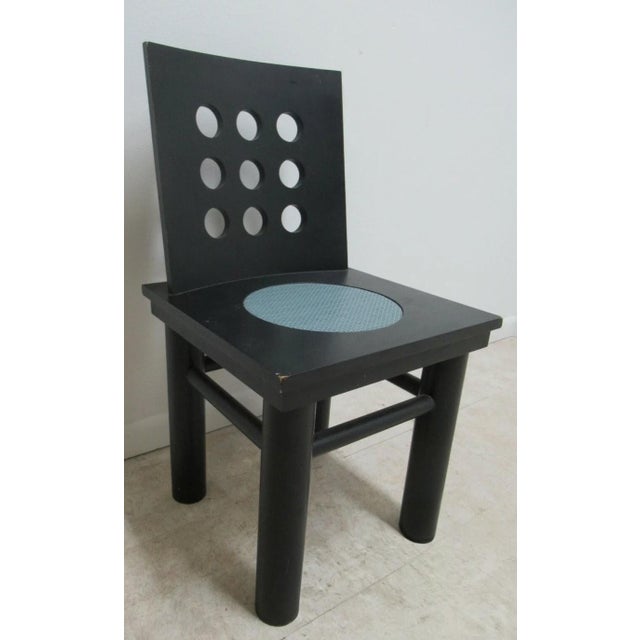 1990s Michael Graves Design Kyoto Arkitektura Prototype Side Desk Chair One of a Kind For Sale - Image 9 of 13