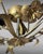 Vintage Italian Florentine Style Gilt Wrought Iron Flush Mount Ceiling Light For Sale - Image 16 of 18