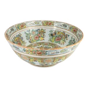 19th Century Massive Chinese Export Soup Punch Bowl