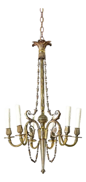 French 19th Century Gilt Bronze Chandelier