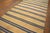 Indian 1930s Blue Yellow Stripe Antique Indian Cotton Dhurrie Rug 6' 6" X 13' 4" Flatweave Carpet For Sale - Image 3 of 5