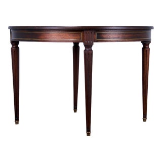 Antique French Louis XVI Style Mahogany Round Dining Table For Sale