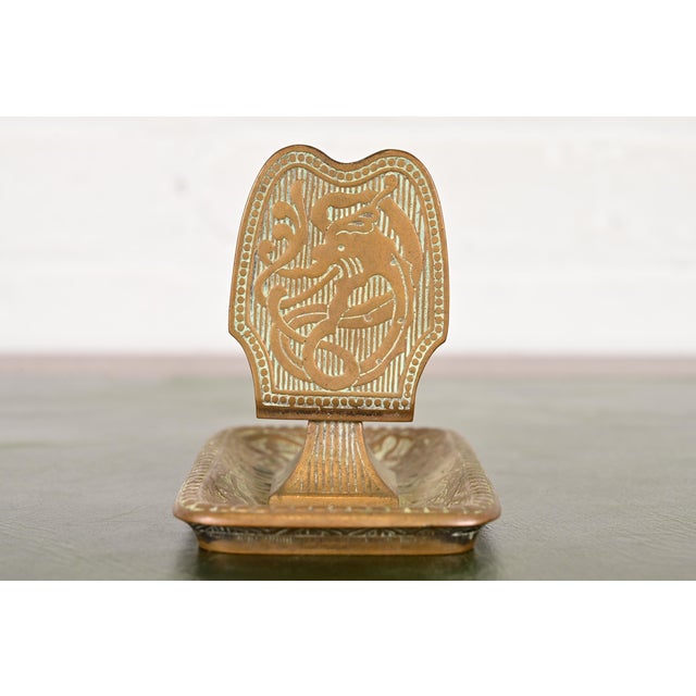 Marshall Fields Marshall Field & Co. Antique Viking Bronze Match Box Holder, Circa 1910 For Sale - Image 4 of 12