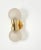 Brass and Satin Glass Sconces in the style of Sciolari, Germany, 1970s, Set of 2 For Sale - Image 3 of 10