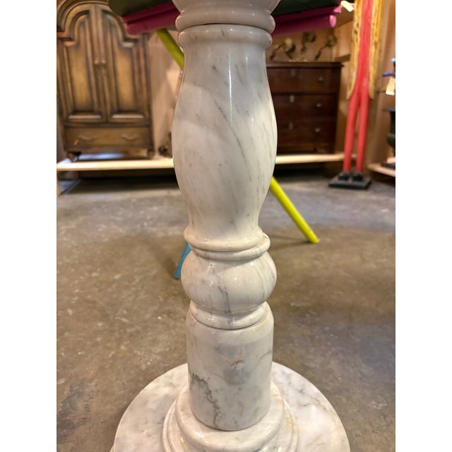 1900 - 1909 Antique Solid Marble Accent Table For Sale - Image 5 of 9