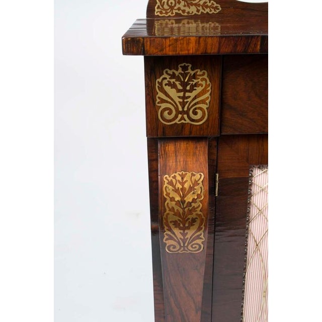 Antique Regency Brass Inlaid Cabinet, 1820 For Sale - Image 10 of 18