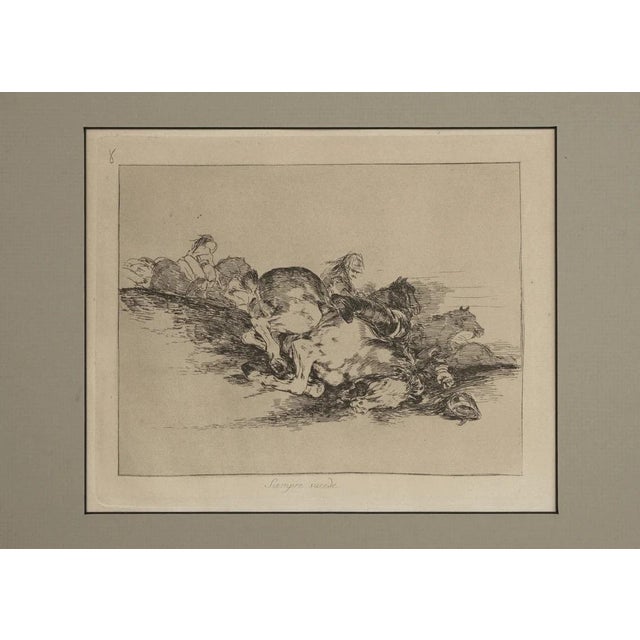 1920s Goya Etching Disasters of War Framed Wall Art - Set of 5 For Sale - Image 5 of 10