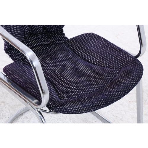 Cantilever Armchairs in Chrome by Gastone Rinaldi, Set of 2 For Sale - Image 9 of 16