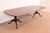 Late 20th Century Drexel Heritage Georgian Banded Flame Mahogany Double Pedestal Extension Dining Table, Newly Refinished For Sale - Image 5 of 12