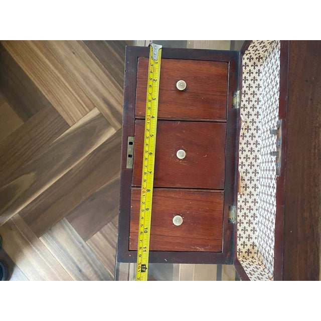 19th Century Mahogany Tea Caddy With Divided Interior For Sale - Image 9 of 14