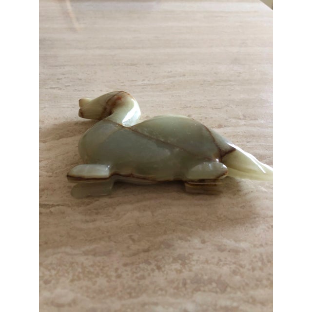 Green Contemporary Small Carved Marble Dragon Figurine For Sale - Image 8 of 9