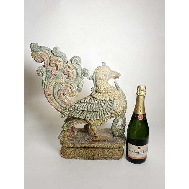 19th Century Wooden Rooster Sculpture, France For Sale - Image 3 of 12