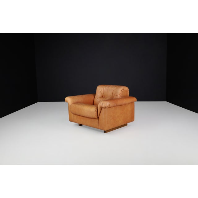 Swiss DS 45 Lounge Chairs in Patinated Leather from de Sede, 1970s, Set of 4 For Sale - Image 14 of 17