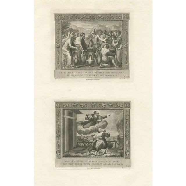H. Carattoni, Religious Illustration Depicting God's Covenant with Abraham, 1850, Print For Sale