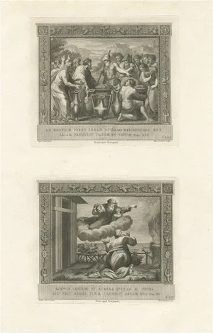 H. Carattoni, Religious Illustration Depicting God's Covenant with Abraham, 1850, Print